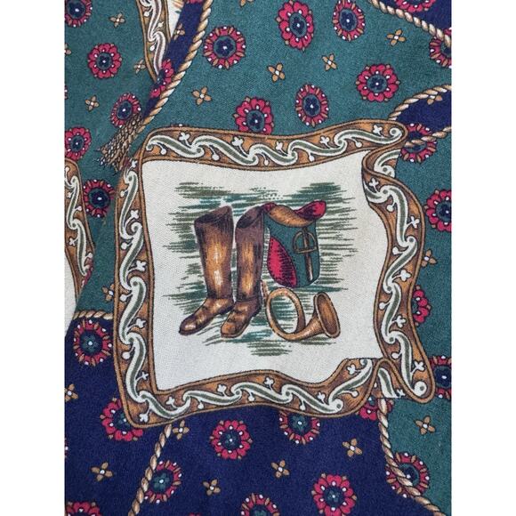 Vintage Women’s 24W Midi Skirt Dark Equestrian Horse Riding Print Dark Academia - Picture 8 of 8